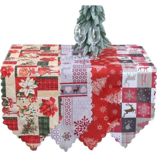 180*36cm Snowman Elk Table Runner Xmas Party Table Runners Living Room Dining Table Dress Up Christmas Home Decorationon