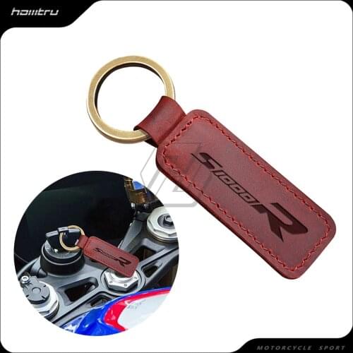 Motorcycle Keychain Motocross Cowhide Key Ring Fits for BMW Motorrad S1000R S1000 R Key