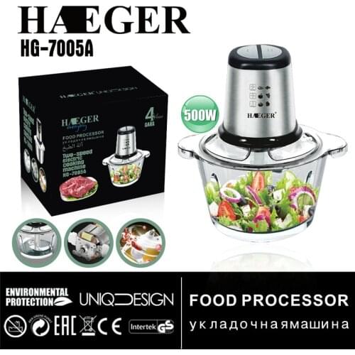 220V European Standard Glass Body Plug-in Meat Grinder Household Electric Mixer Mincer Small Multi-Function Cooking Machine