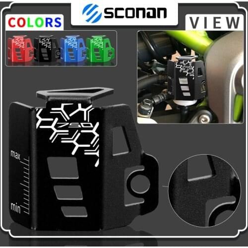 For KAWASAKI Z750 Z 750 2007 2008 2009 2010 2011 2012 Motorcycle CNC Rear Brake Fluid Reservoir Guard Cover Protector Logo z750