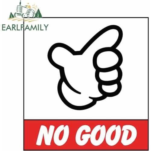 EARLFAMILY 13cm x 11.9cm for NO GOOD Track Racing Plates Car Sticker Motorcycle Helmet Window Trunk Decal Scratch-proof Decor