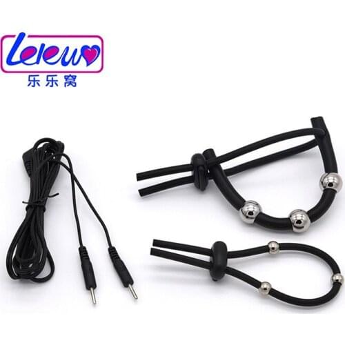 Physiotherapy Health Conductive Cock Rings Electric Shock Cook Ring Penis Stimulator Electro Medical Sex Toys For Men