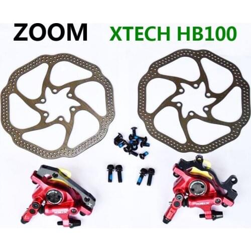 ZOOM B100 Bicycle Brake Line Pulling Hydraulic Caliper Front Rear Mountain MTB Bike Disc HS1/G3 160/180mm Rotor PK Avid BB7