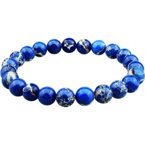 HAWSON LAPIS LAZULI BEADED CHAKRA BRACELET