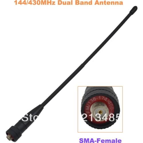 J0125A SMA-Female 144/430MHz Dual Band Antenna for Baofeng UV-5R,UV-B5,UV-B6,Quansheng TG-UV2,Wouxun KG-UVD1P,KG-UV6D etc