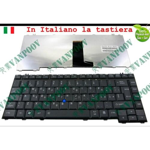 New IT Notebook Laptop keyboard for Toshiba Tecra A9 M9 Satellite Pro S200 with Point sticker Black Italiano - G83C000872IT