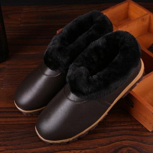 LCIZRONG Snow Boots Women Genuine Leather Winter Warm Plush Ankle Boots for Unisex Woman Man Classic Snow Shoes