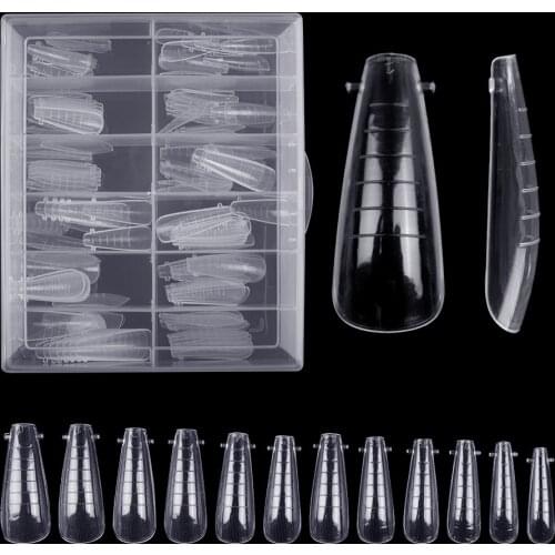 Reusable Fake Nails For Tips Nail Extension Nails Accessories And Tools Artificial With Design Gel Clear Capsules French Box