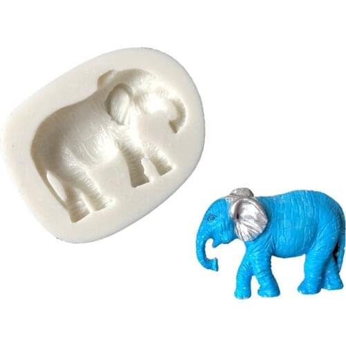 New Elephant Fondant Cake Silicone Mold Chocolate Candy Molds Cookies Pastry Biscuits Mould Baking Cake Decoration Tools K055