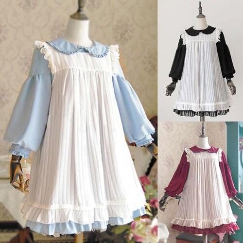 New Arrival Gothic Lolita Dress Soft Sisiter Victorian Medieval Lace Dress Women Princess Dress Halloween Costume for Girls