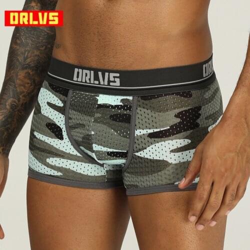 ORLVS Brand male underwear cueca tanga quick dry male panties breathable boxer para hombre comfortable boxer shorts OR191
