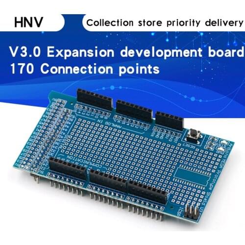 MEGA 2560 R3 Proto Prototype Shield V3.0 Expansion Development Board + Mini PCB Breadboard 170 Tie Points for arduino DIY