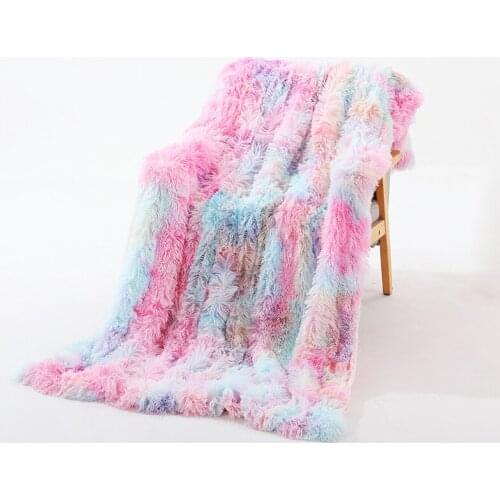 Fluffy Blanket For Bed Sofa Cover Bedspread Long Shaggy Super Soft Warm Bedding Sheet Air Conditioning Throw Blanket