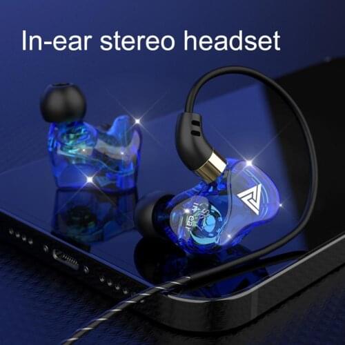 QKZ SK7 Earbud High Fidelity Metal Mega Bass Dynamic MIC In-ear Wired Earphone for Outdoor