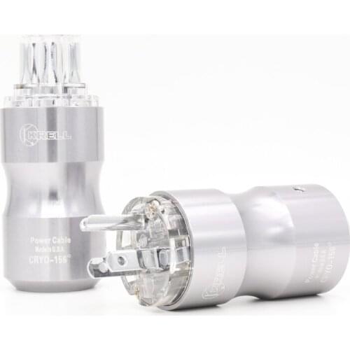 Rhodium Plated Transparent Krell US Version HIfi Audio Power AC Plug Extension Adapter