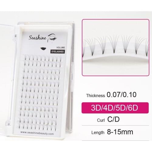 |Seashine Faux Mink Lash Extensions Makeup Pre fanned Fake Eyelashes Premade Volume Fans Eyelashes Extension Lashes Supplies