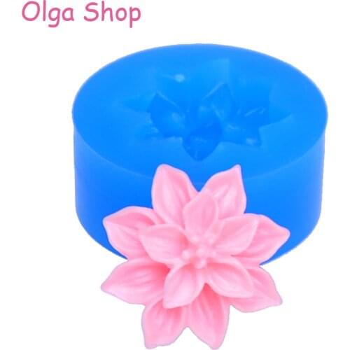 HYL062 20.6mm Flower Silicone Mold - Cake Decoration Sugarcraft Fondant Chocolate Candy Resin Cabochon Jewelry Pendant Molds