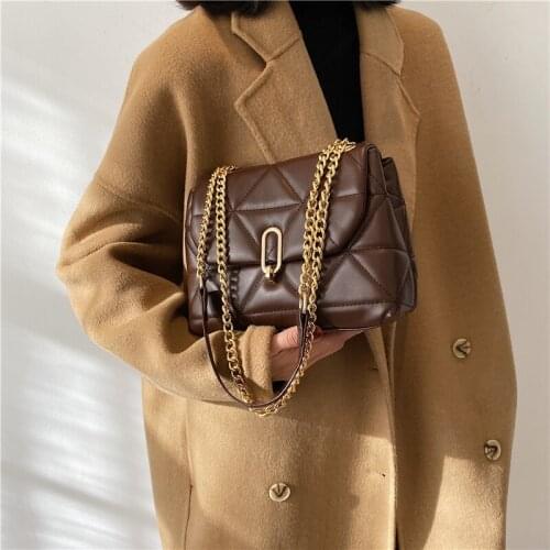 Embroidery Thread Small Chain Brand Designer Leather Crossbody Bags For Women 2021 Shoulder Bag Lady Luxury Handbags And Purses