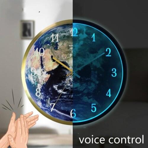 Luminous Digital Wall Clock Modern Design Led Wall Clocks Nordic Living Room Decoration Night Lights LED Glowing Large Watch