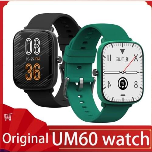 Um60 Smart Watch 1.69'' Touch Ultra Thin Screen Men Women Sports Fitness Tracker Ip67waterproof pk xiaomi band 6 huawei band 6