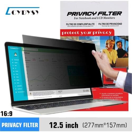 12.5 inch Privacy Screen Filter Anti-peeping Protector film for 16:9 Widescreen Laptop 277mm*157mm