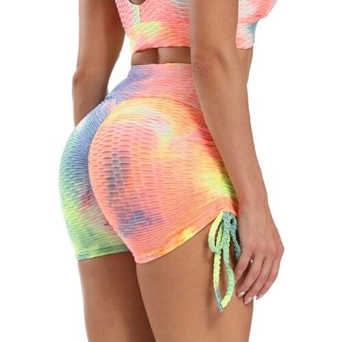 Women Fitness Shorts Casual High Elastic Waist Push Up Polyester Shorts Solid Skinny Summer Workout Shorts Femme