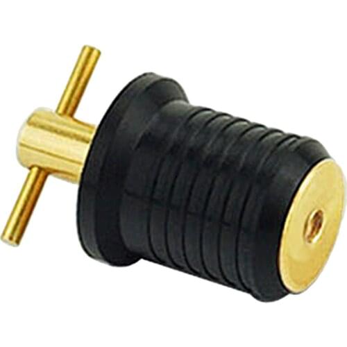 1.25 inch Marine Boat Twist Drain Plug Brass Screw Type Compression Plug for 32mm Diameter Drains Rubber Plug Accessories