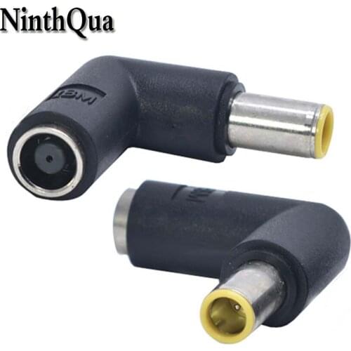1pcs 7.4*5.0 Male Plug with Tip to 7.4*5.0 female jack Right Angle DC Power Charger Adapter Converter Connector for HP