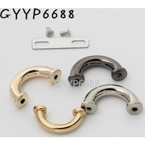 10-30-100pcs 5.0 6.0mm wire 15mm 18mm fashion arch bridge for chain purse u rings connector buckle luxury bag accessories