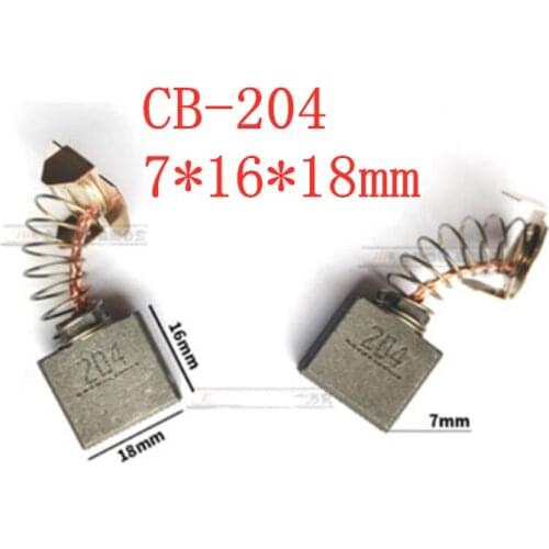 10 pcs Cb-204 self tripping carbon brush 9067 / 9069 / hm1304 / 1800ga7 electric pick angle grinder 7 * 18 * 16mm