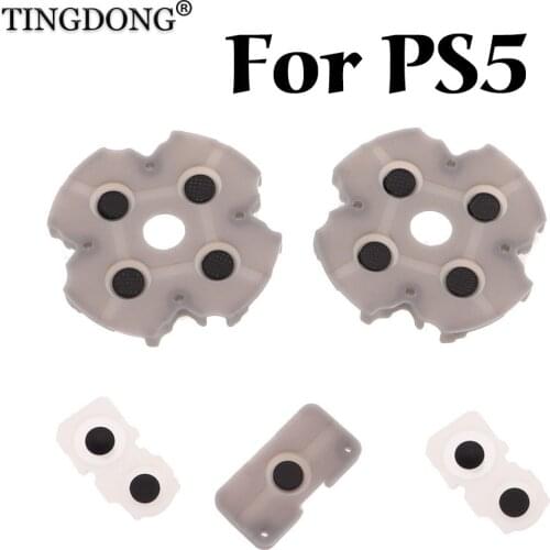 100sets Silicone Conductive Rubber Adhesive Button Pad Keypads Silicone Buttons Dpad D-pad controller rubber for ps5 controller