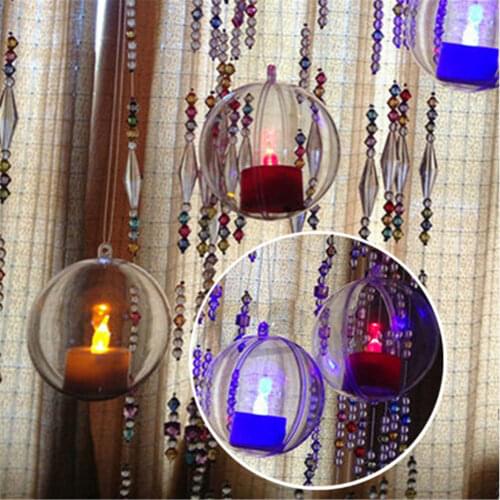 4/5/6/7/8cm Transparent Ball Christmas Decorations Hanging Ball Party Baubles Round Trinket Ornament Xmas Tree Home Decor