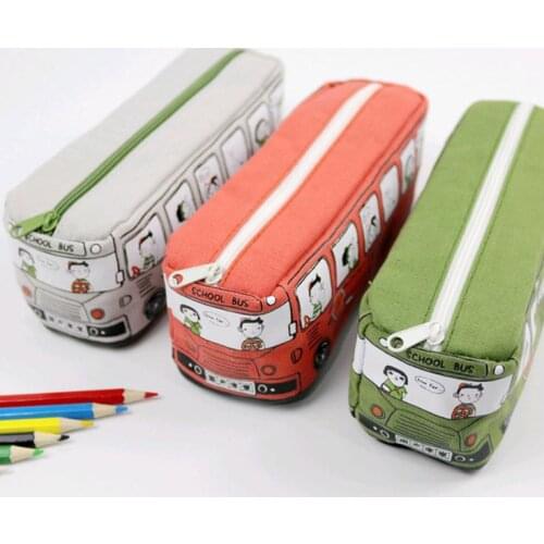 4PCS Stationery Svvigar Domestic Class Bus Pencil Bag Creative Modeling Student Stationery Bag