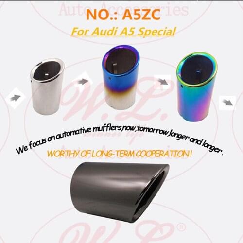 4 colors Car Exhaust tip/Muffler special ending tube Modified Tail Pipe for audi A5 inlet 88mm customized logo