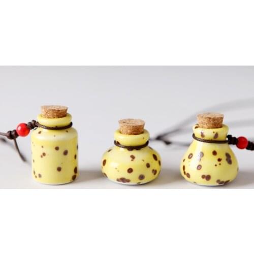 50pcs/lot Ceramic Perfume Bottle Hot Fashion Womens Neckalces for Girls Pendants Wholesale Gift Retro Ceramic Accessory Jewelry