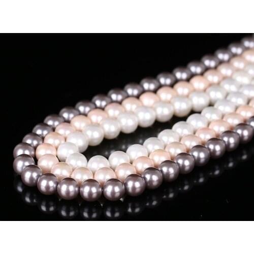 Free delivery Multicolor 4-14mm pick size round imitation shell pearl beads fashion fit diy necklace bracelet jewelry making 15i