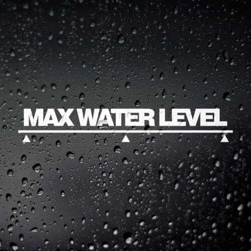 Black/Sliver Max Water Level Off Road Funny Car Sticker Small/Big Size Removable Waterproof Window Body Decal CL770