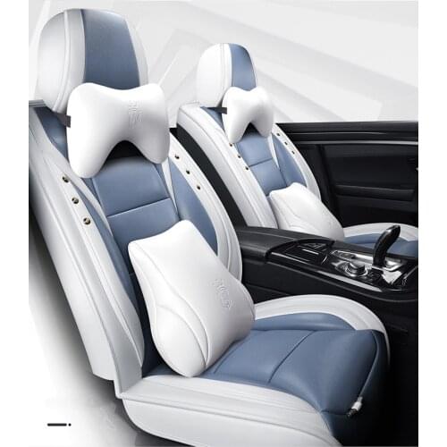 Ins black leather blue car seat cover For volvo s80 xc90 s40 xc40 xc70 v50 v40 v60 xc60 c30 accessories