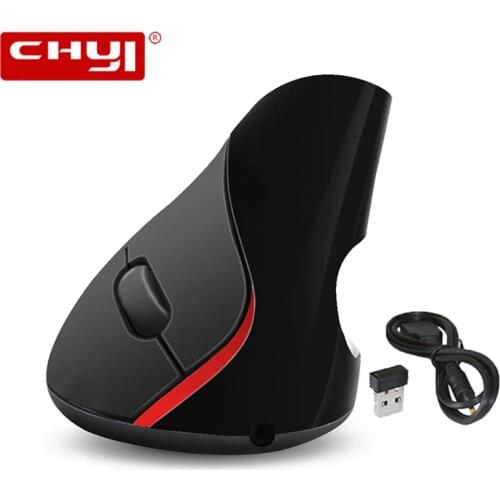 CHYI Ergonomic Vertical Wireless Mouse Rechargeable USB Computer Mice 1600DPI 5D Optical Gaming Mouse For Laptop