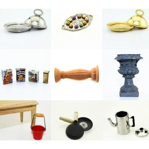 Dollhouse Decor Gift for Child Kids Miniature toys mini Retro exquisite Ceramic Porcelain Vase Kitchen Toys