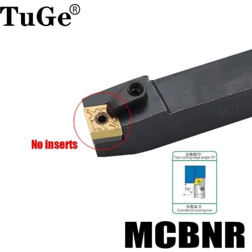 External Turning Tool Holder MCBNR1616H12 MCBNR2020K12 MCBNR2525M12 Lathe Tool Cutting Angle 75 Cutter Holder No CNMG Insert