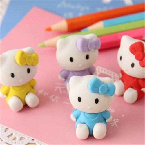DL SY08 Korean version of stationery lovely modeling hellokitty cat eraser Stationery office supplies for students