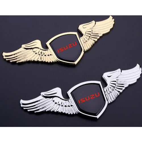 For Isuzu Metal Wings Sticker Car Wing Emblem Badge Front Logo Badge Car Front Cover Nameplate Decoration