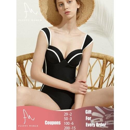 Fluffy World Striped Swimwear