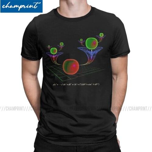 Fashion Wormholes T-Shirt for Men Round Neck T Shirt Quantum Mechanics Physics Science Physical Geek Nerd New Arrival Clothing
