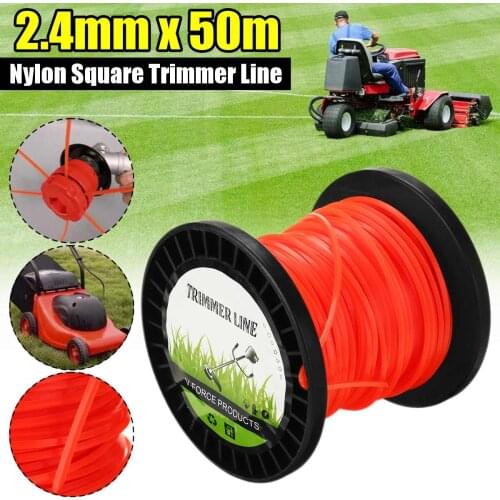 2.4mm x 50m/100m/261m Lawn Mower Trimmer Line Nylon Rope Brushcutter Grass Thread Mowing Wire Cutting Tool Garden