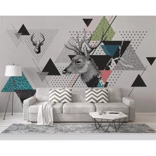 Beibehang customized personality wallpaper three-dimensional modern minimalist abstract geometric background wall for children
