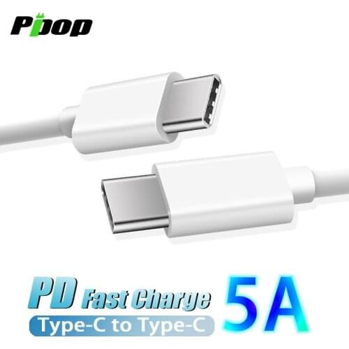 Type C to Type C PD 5A Fast Charging Data 1m Cable support USB Power Delivery 2.0 3.0 for Mobile Phones HUAWEI SAMSUNG MacBook