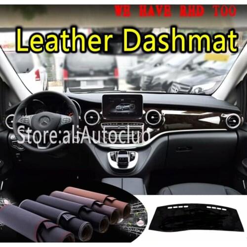 For Mercedes-Benz V Class v200 v250 v220 2015 2016 2017 2019 Leather Dashmat Dashboard Cover Dash Mat Carpet Custom Car Styling