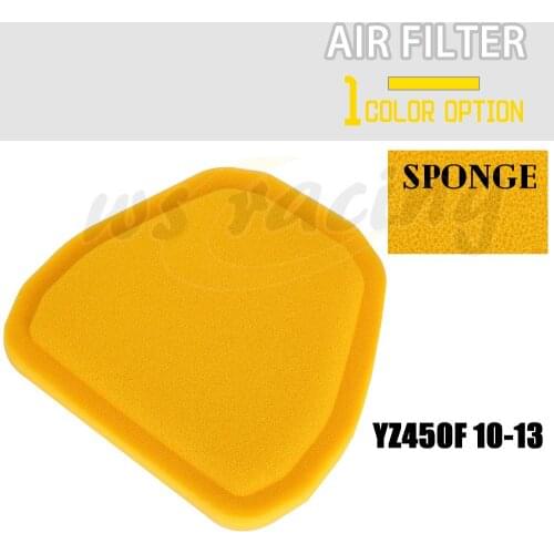 Motorcycle Sponge Air Caleaner Filter For Yamaha YZ450F yz 450 f 2010 2011 2012 2013 Yellow Dirt Bike Off Road